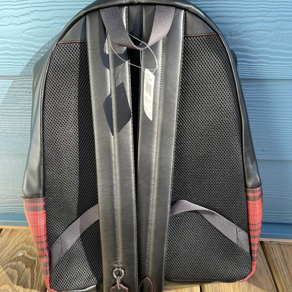 Coach Charles Backpack Twill Plaid Print main image 5